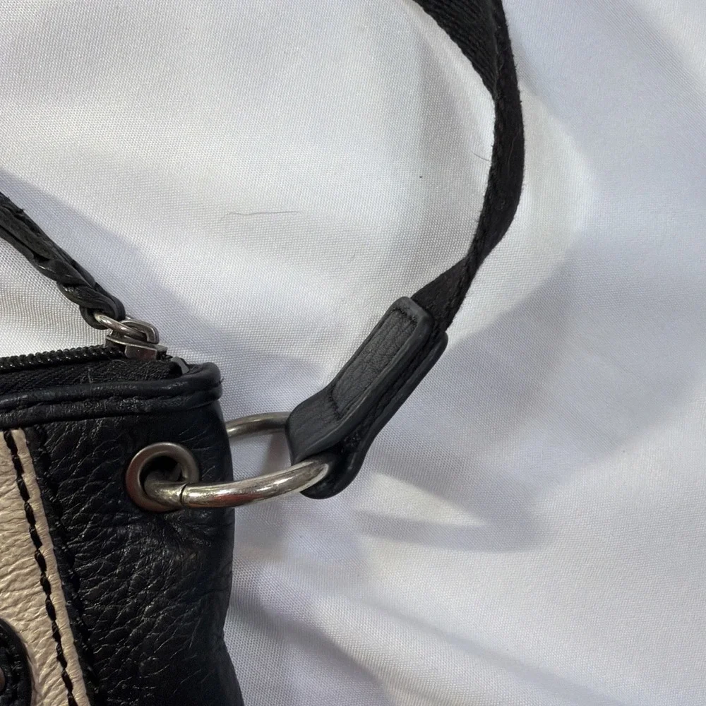 The Sak Leather Colorblock Crossbody Bag Tri-Tone Black Brown Cream Boho...‎